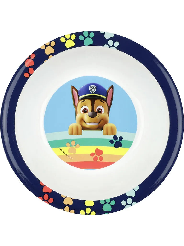  P:os Frühstücksset Paw Patrol (Teller, Schale Trinkglas) 3teilig, Blau, 3-teilig (1 Set)