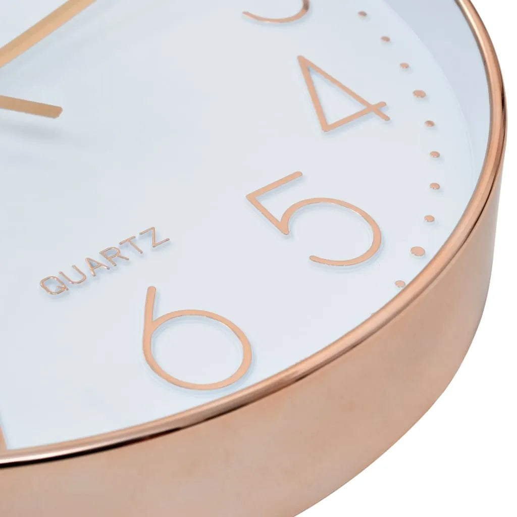  VidaXL Wanduhr 30 Cm Rotgold