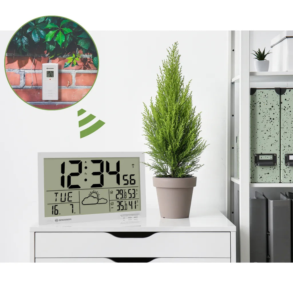  Bresser Wetterstation MyTime Jumbo37 Cm Weiß 2-teilig