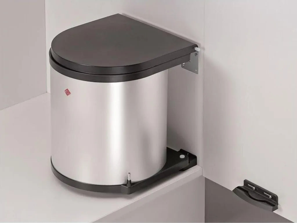  Wesco Rondo Einbaumülleimer - Rund, Silber, Fassungsvermögen 15 Liter