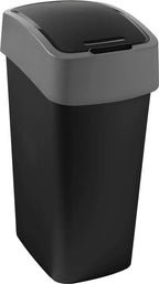  Curver Flip Bin 50L, Schwarz / Soft Grey