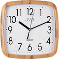  JVD H615.3 Wanduhr Quarz Analog In Holz Optik Eckig Leise Ohne Ticken
