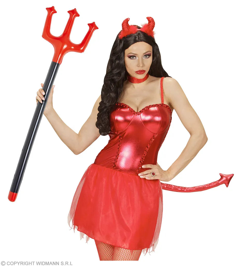 WIDMANN Aufblasbarer Teufel Dreizack 105 Cm - Teufelsgabel Halloween