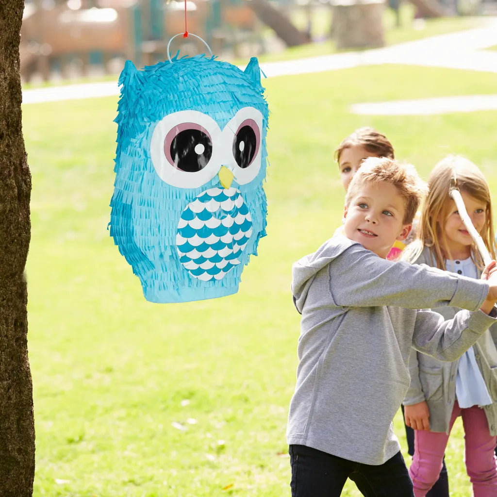  Relaxdays Pinata Eule Blau