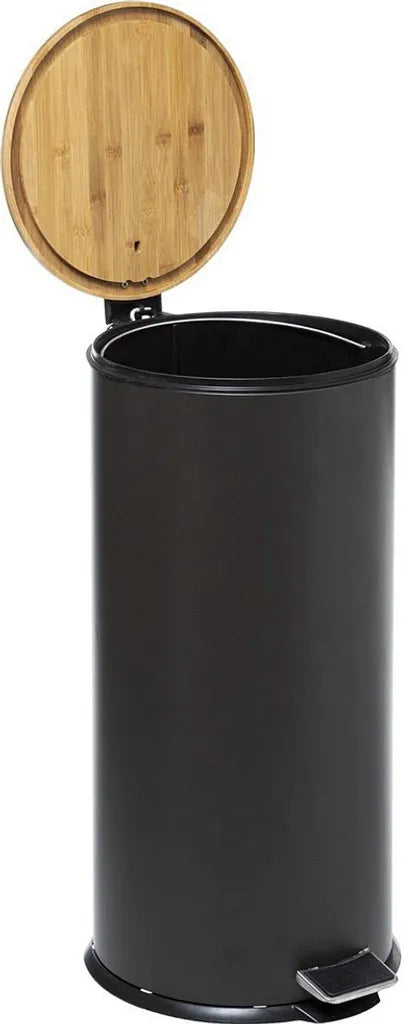  Mülleimer Schwarz, 30 L, Metall