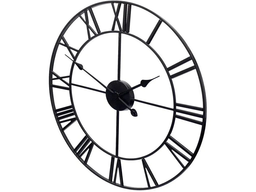  Schnappi.shop Wanduhren Super Leise! Vintage Uhr 60 Cm Wanduhr Metall Retro Design