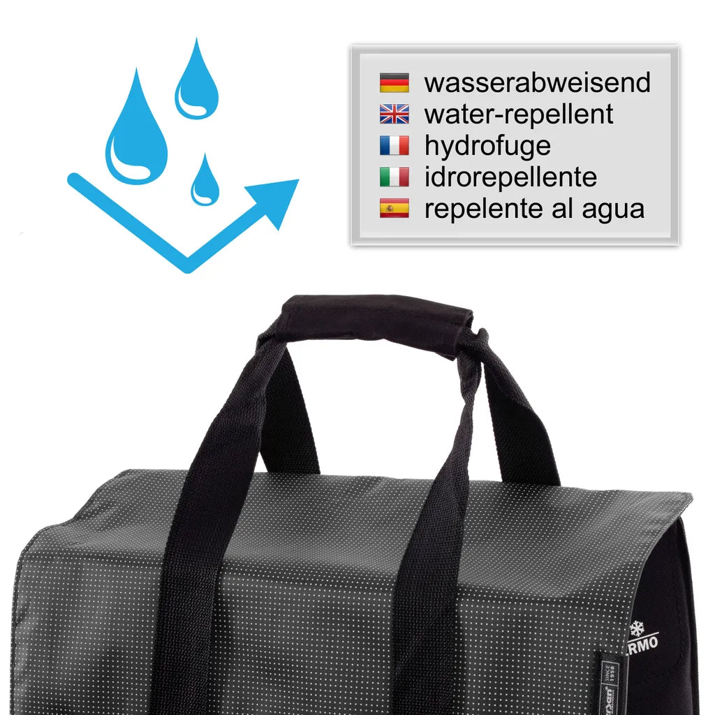  Andersen Royal Shopper Alu Klappbar Mit Kugellagerrad Ø 25 Cm Und 43 Liter Tasche Vektor Grau Mit Kühlfach