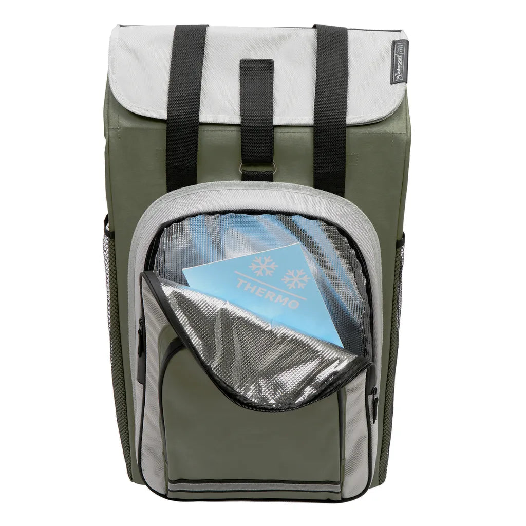  Andersen Shopper Royal Alu Klappbar Mit Luftreifen Ø 29 Cm Und 49 Liter Tasche Hydro 2.0 Khaki Mit Kühlfach