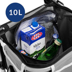  Monzana 2in1 Einkaufstrolley 30kg Klappbar Abnehmbare Tasche 6 Rollen Kühltasche Einkaufswagen Einkaufshilfe Treppensteiger , Farbe:Grau