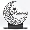  Ramadan Eid Mubarak, Dekorationen Eid Mubarak Acryl Ornamente Mond Sterne Muslim Festival Ramadan Dekorationen, Schwarz