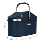 Kühlkorb 25 Liter Blau Hahnentritt - Hahnentritt