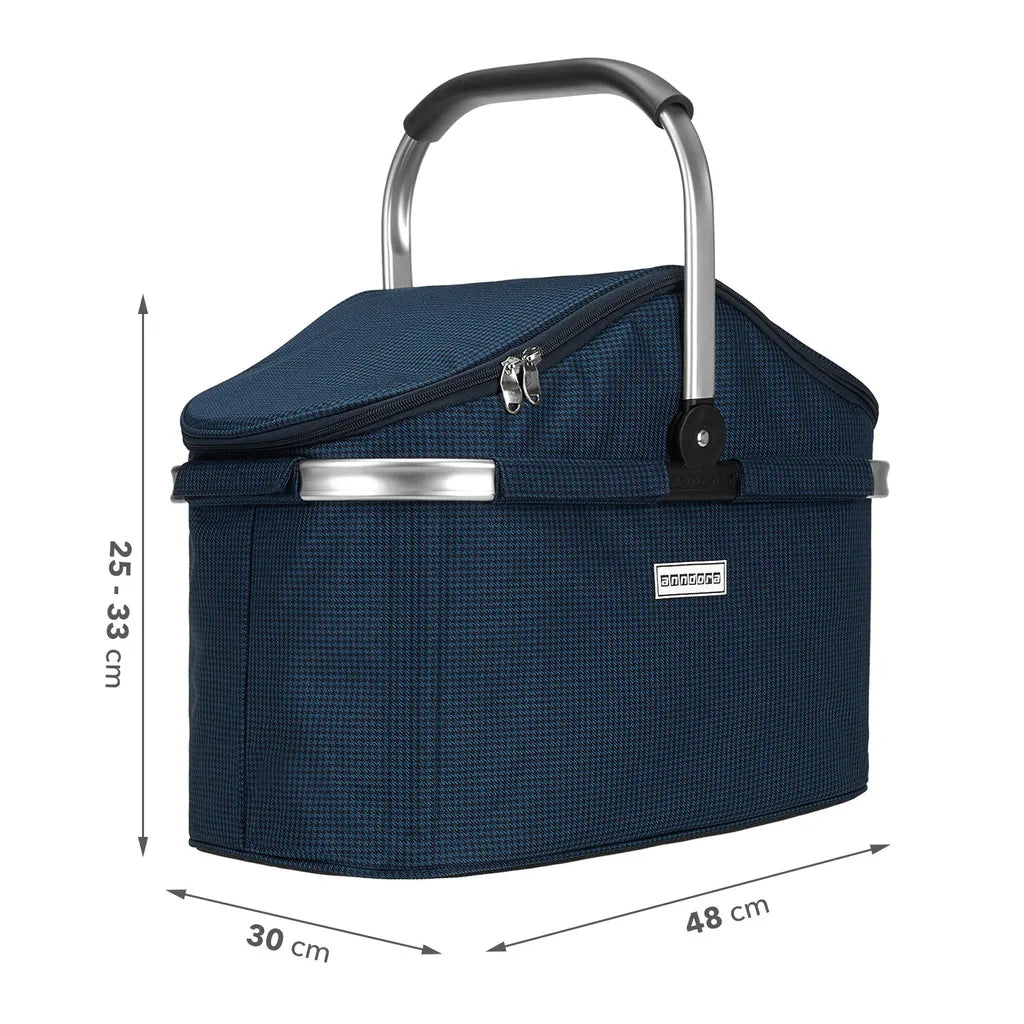  Kühlkorb 25 Liter Blau Hahnentritt - Hahnentritt