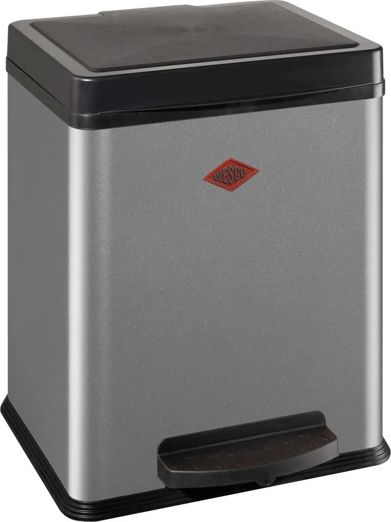  WESCO Treteimer Ökosammler 2x10ltr. 43cm Silber