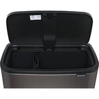  Brabantia Mülleimer Bo Touch Bin Platinum, 11 + 23 L