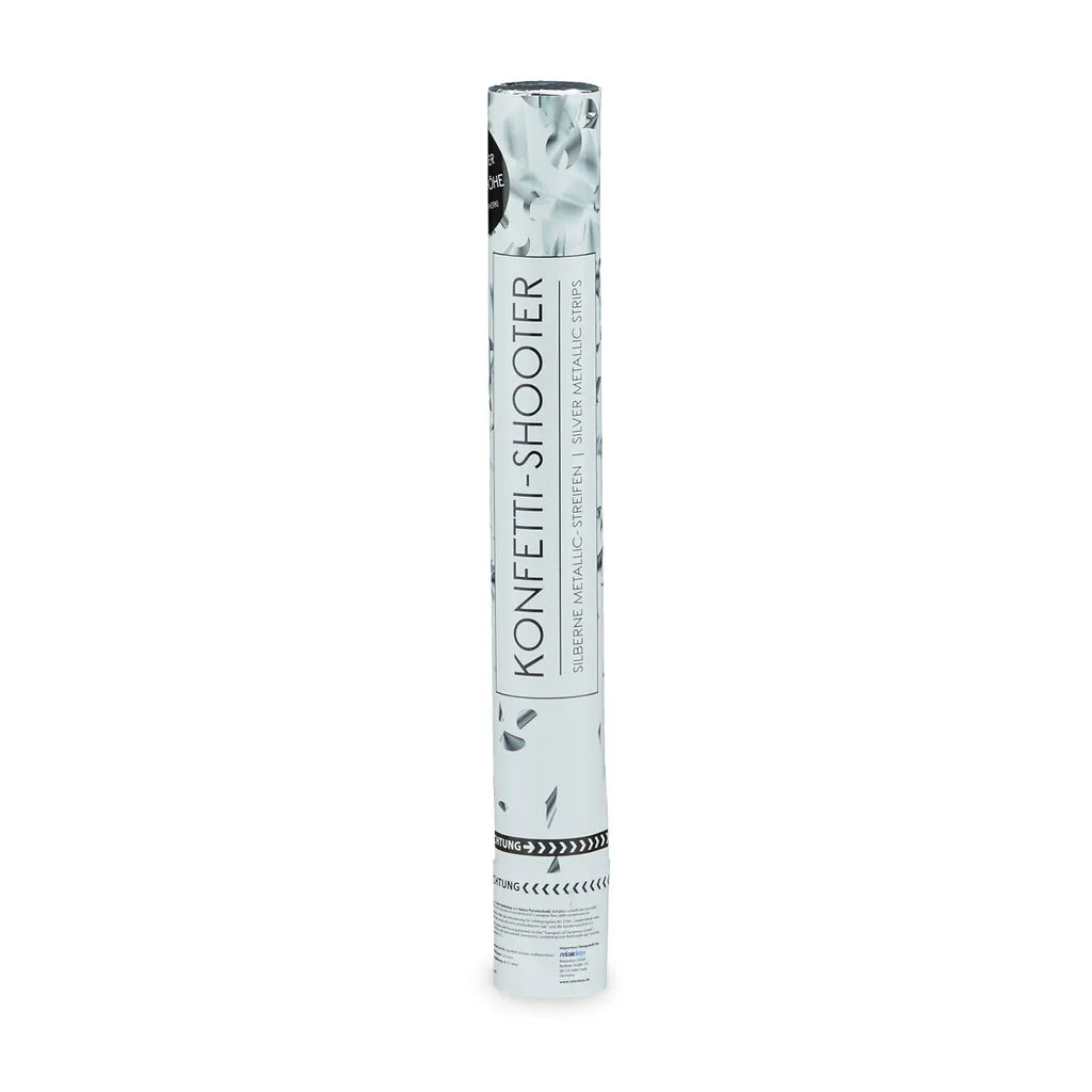 Relaxdays 10 X Party Popper 40 Cm Silber