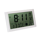  Digitale LCD Tischfunkuhr Mit Datumsanzeige + Temperaturanzeige Geräuschlos Digitale LCD Funkuhr Mit Datumsanzeige Temperaturanzeige & Mondphasenanzeige Weiß Großes Display Tisch & Wanduhr Kalenderwochenanzeige Lautlos Ohne Ticken - 4-MV5541-2