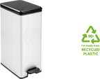  Curver Tretmülleimer Deco Schmal 40L Silbern