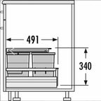  Hailo Abfallsammler Separato K 600 18/8/8/D