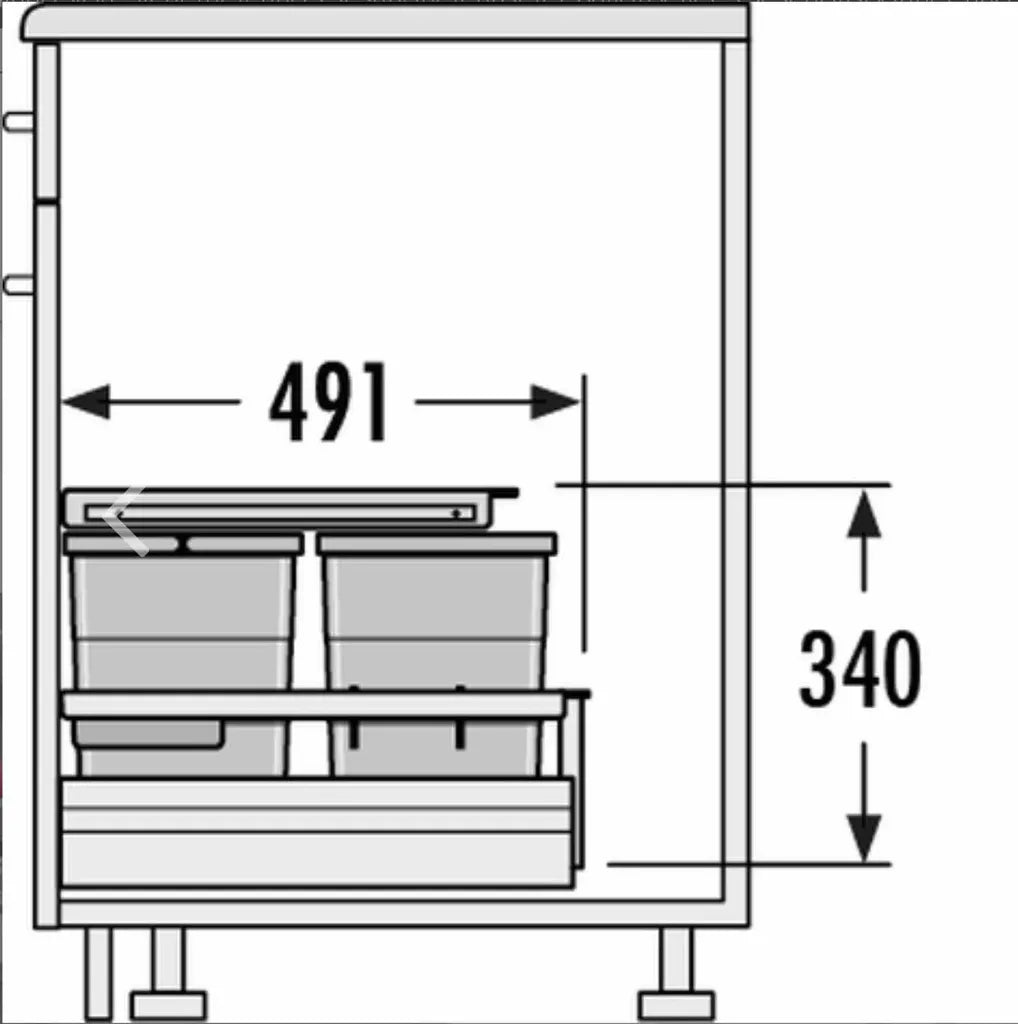  Hailo Abfallsammler Separato K 600 18/8/8/D