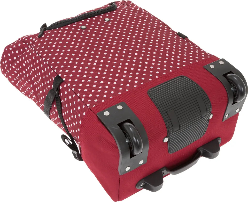  Einkaufstrolley Trolley Punta Wheel Einkaufsroller Einkaufswagen Shoppingtrolley Shopper EInkaufskorb Mit Rollen Und Gurten Trolly 10008-0220 Red Dots Punkte Rot + Bagboom Thermo TK Tasche