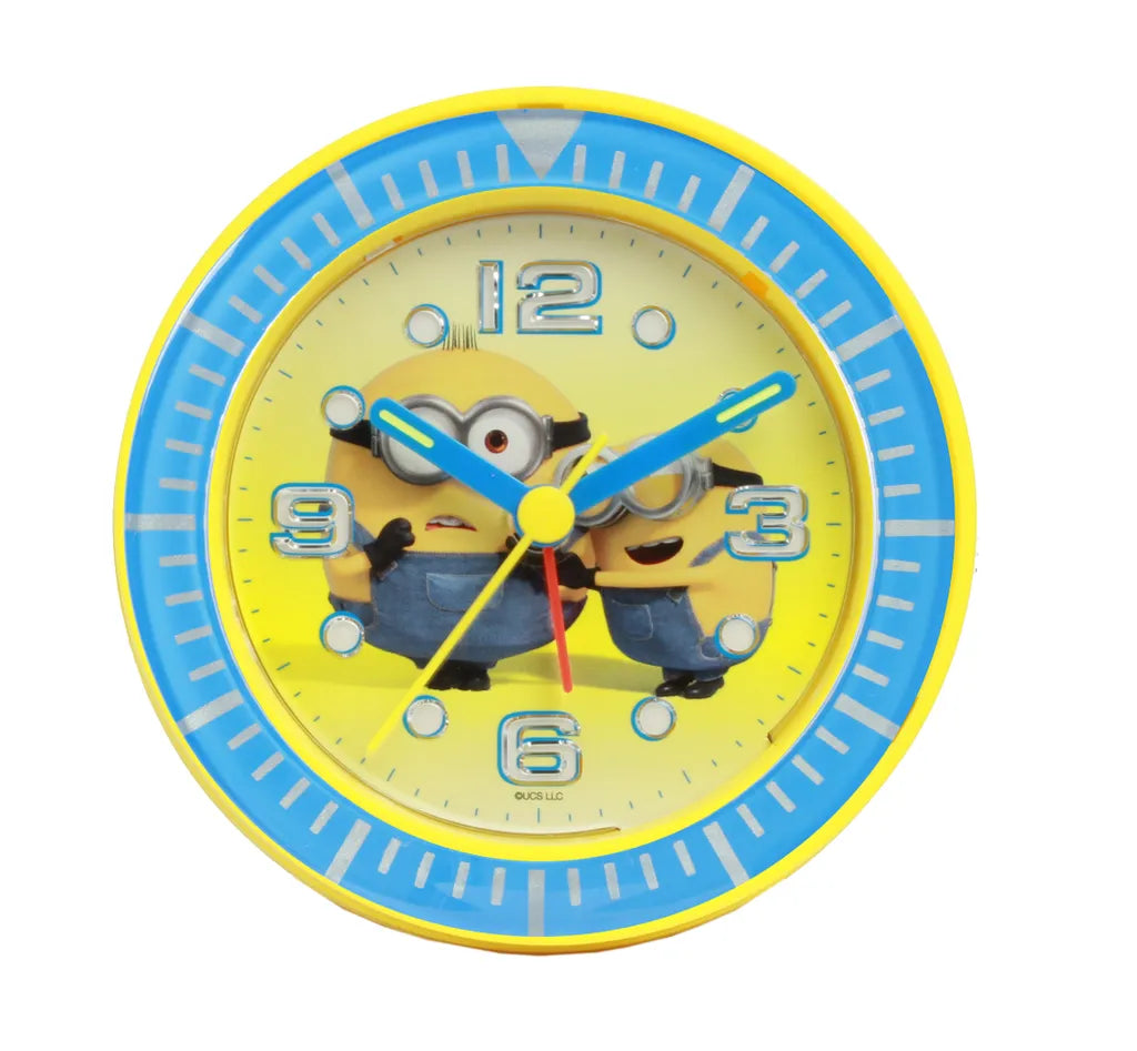  MINIONS Kinderwecker Geräuschlos Analog Mit Licht & Snooze Kinderwecker - 5-MN0116AN0 Ostergeschenk
