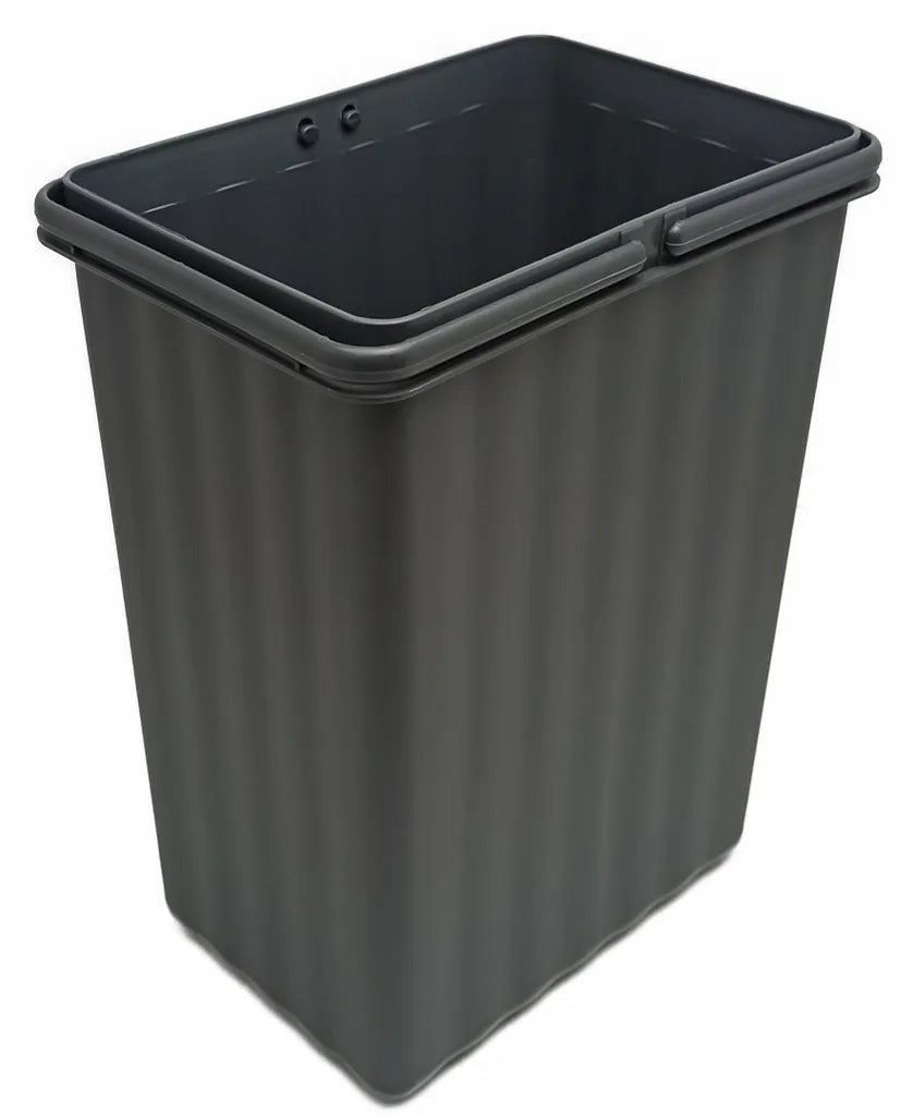  Ersatzeimer Für Wesco Pullboy Flex - 8 Liter Rechteckig, Wellenschliff, Doppelhenkel, Anthrazit