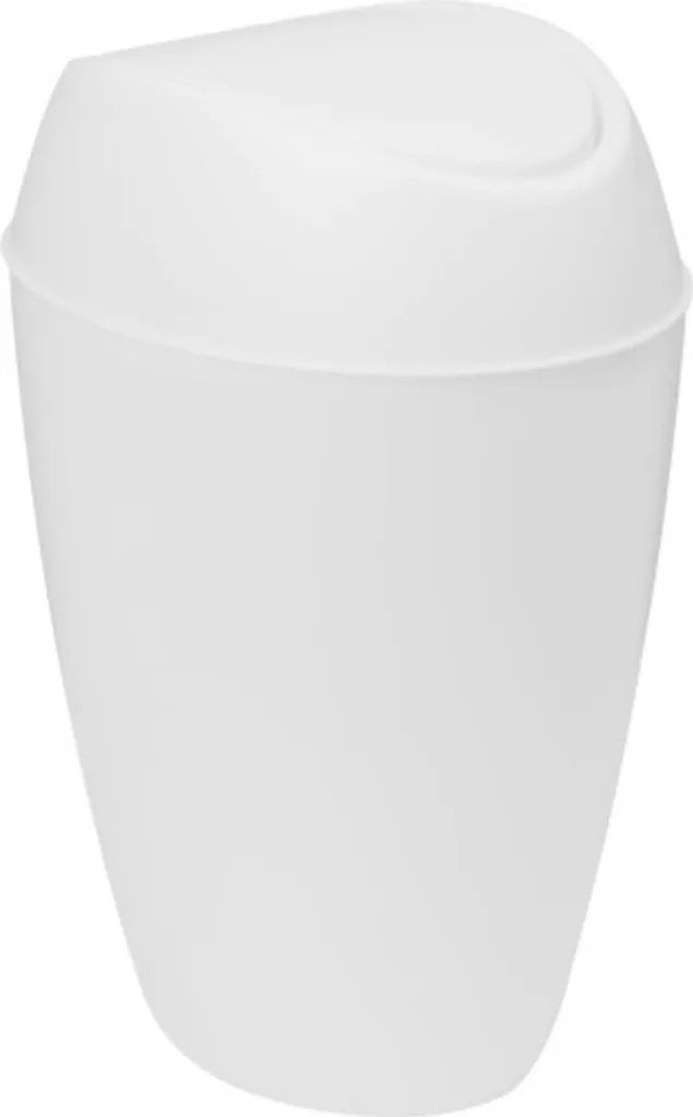  Umbra Twirla Abfalleimer Mit Schwingdeckel, Kosmetikeimer, Papierkorb, Recylingeimer, Weiß, PP, 9 L, 1012978-661