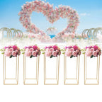 5 Er Set Blumenständer Metall Blumentopf Ständer Blumensäule Gold 60cm Für Hochzeitsdekoratio, Party