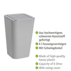 Wenko Schwingdeckeleimer Candy Grey