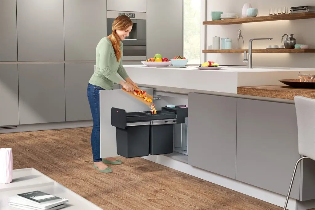  HAILO EcoLine Design L Abfalleimer Einbau 2x 15 L