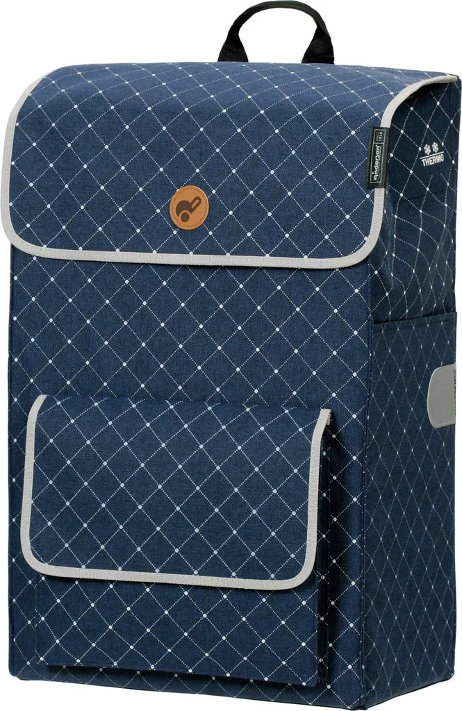  Andersen Shopper Royal Alu Klappbar Mit 3-Speichenrad Ø 25cm Und 51 Liter Tasche Tamo Blau Mit Kühlfach
