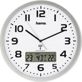  Hama Funkuhr Extra 00186333 Datum Temperatur Silber