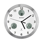  BRESSER MyTime Io Funk-Wanduhr Mit Temperatur- Und Luftfeuchtigkeitsmessung - 30 Cm Durchmesser Farbe: Weiss
