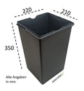  Ersatzeimer Für Wesco Pullboy Flex - 8 Liter Rechteckig, Wellenschliff, Doppelhenkel, Anthrazit