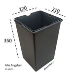  Ersatzeimer Für Wesco Pullboy Flex - 8 Liter Rechteckig, Wellenschliff, Doppelhenkel, Anthrazit