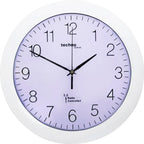  FUNK-UHR WAND-UHR TECHNOLINE WT 8000 WEIß 30CM KÜCHEN-UHR BAHNHOFS-UHR RUND/ Mit Batterie