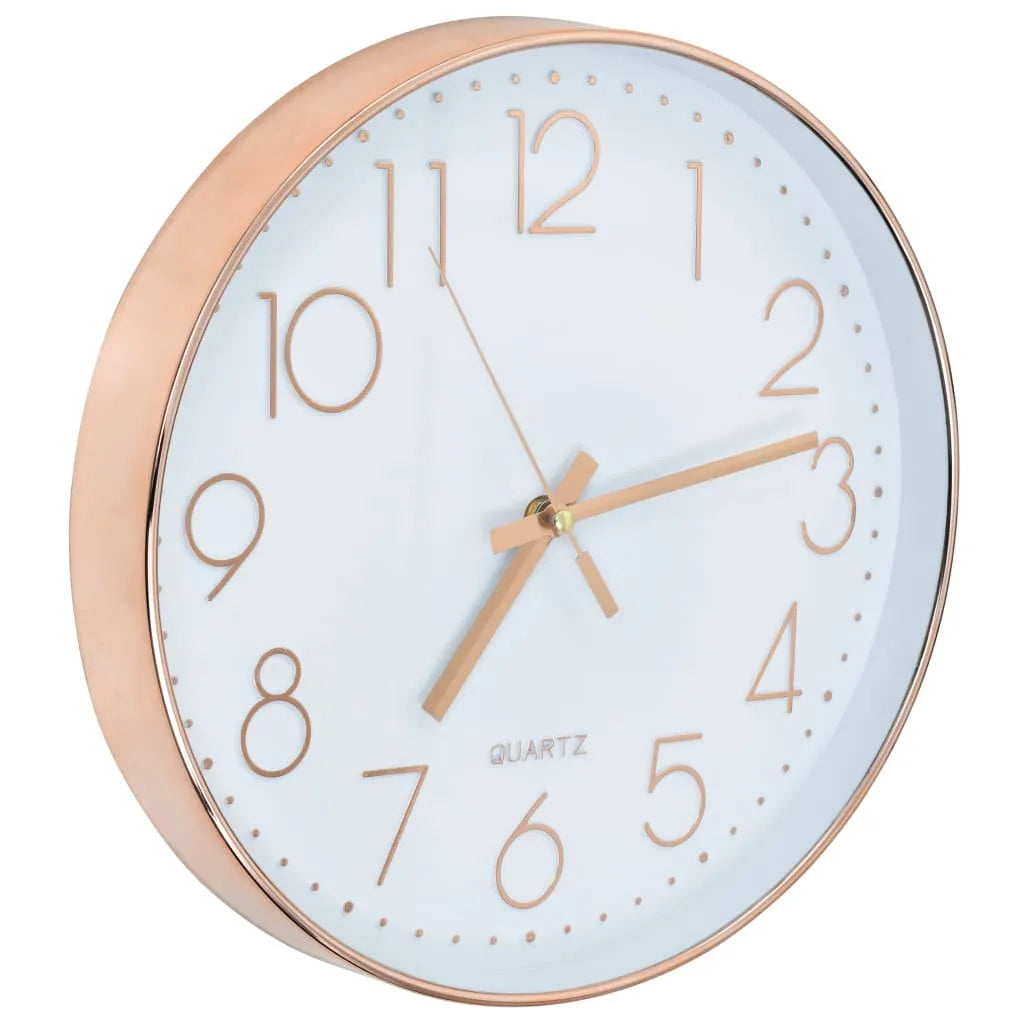  VidaXL Wanduhr 30 Cm Rotgold