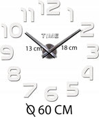  3D Wanduhren Wanduhr Groß Uhr Mute Decor Wandtattoo Modern Deko Geschenk Home Office Büro DIY Wohnwand Wohnzimmer Wand Decoration Design Schwarz Retoo