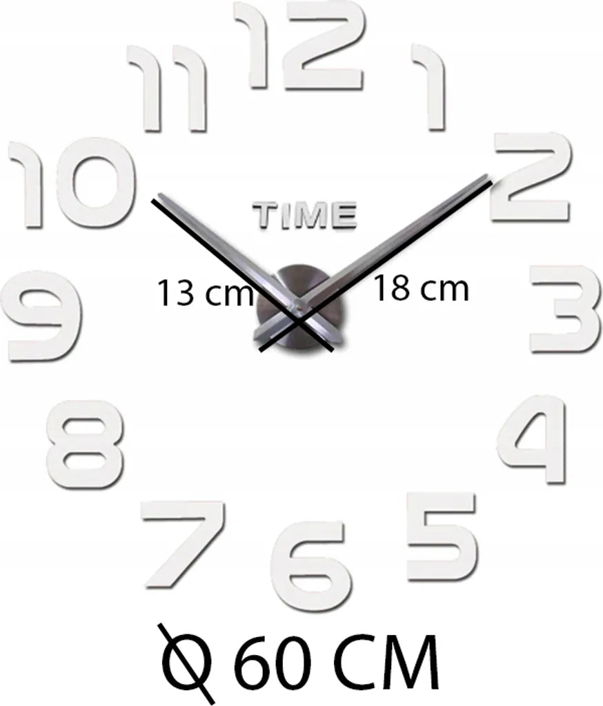  3D Wanduhren Wanduhr Groß Uhr Mute Decor Wandtattoo Modern Deko Geschenk Home Office Büro DIY Wohnwand Wohnzimmer Wand Decoration Design Schwarz Retoo