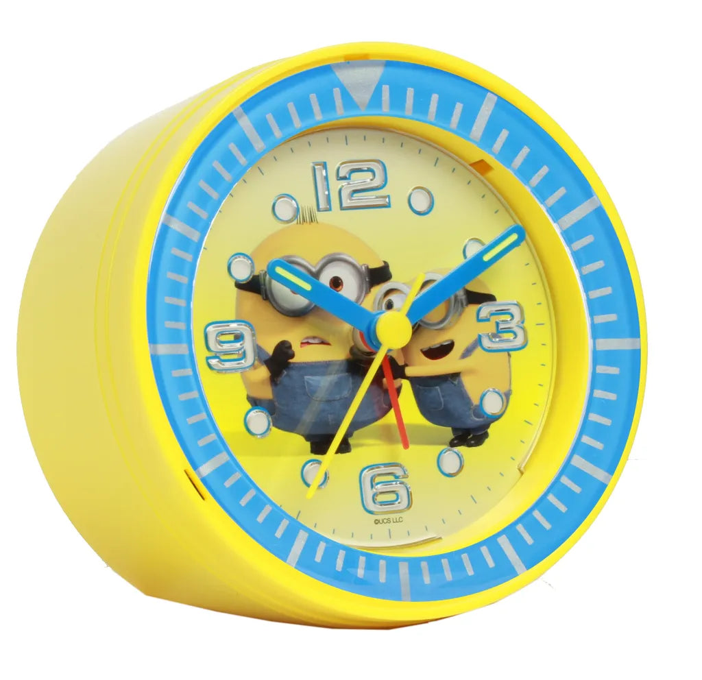  MINIONS Kinderwecker Geräuschlos Analog Mit Licht & Snooze Kinderwecker - 5-MN0116AN0 Ostergeschenk