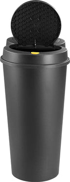  Deuba Mülleimer 50 L Duo 2fach Trennsystem 2x25L Druckknopf-Automatik Küche Abfalleimer Müllbehälter Mülltrennung Büro, Farbe:schwarz - Black - Noir