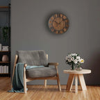  Vilde Wanduhr Aus Holz Mit Römischen Ziffern LOFT Retro-Design Groß 60 Cm