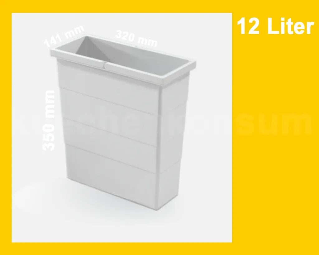  Hailo Inneneimer 1122459 Mit Deckel Hellgrau 12 Liter