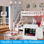  Wecker Mit Projektion, LED Digital Projektionswecker USB Aufladbar Wecker/Taktgeber Temperaturanzeige/Hygrometer/Uhrzeit & Datumsanzeige/LCD Displaybeleuchtung/LED Backlight/Snooze (Weiß)
