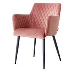  Dami Living Eetkamerstoel Velvet Fluweel Rose - Product Kleur: Velvet Roze