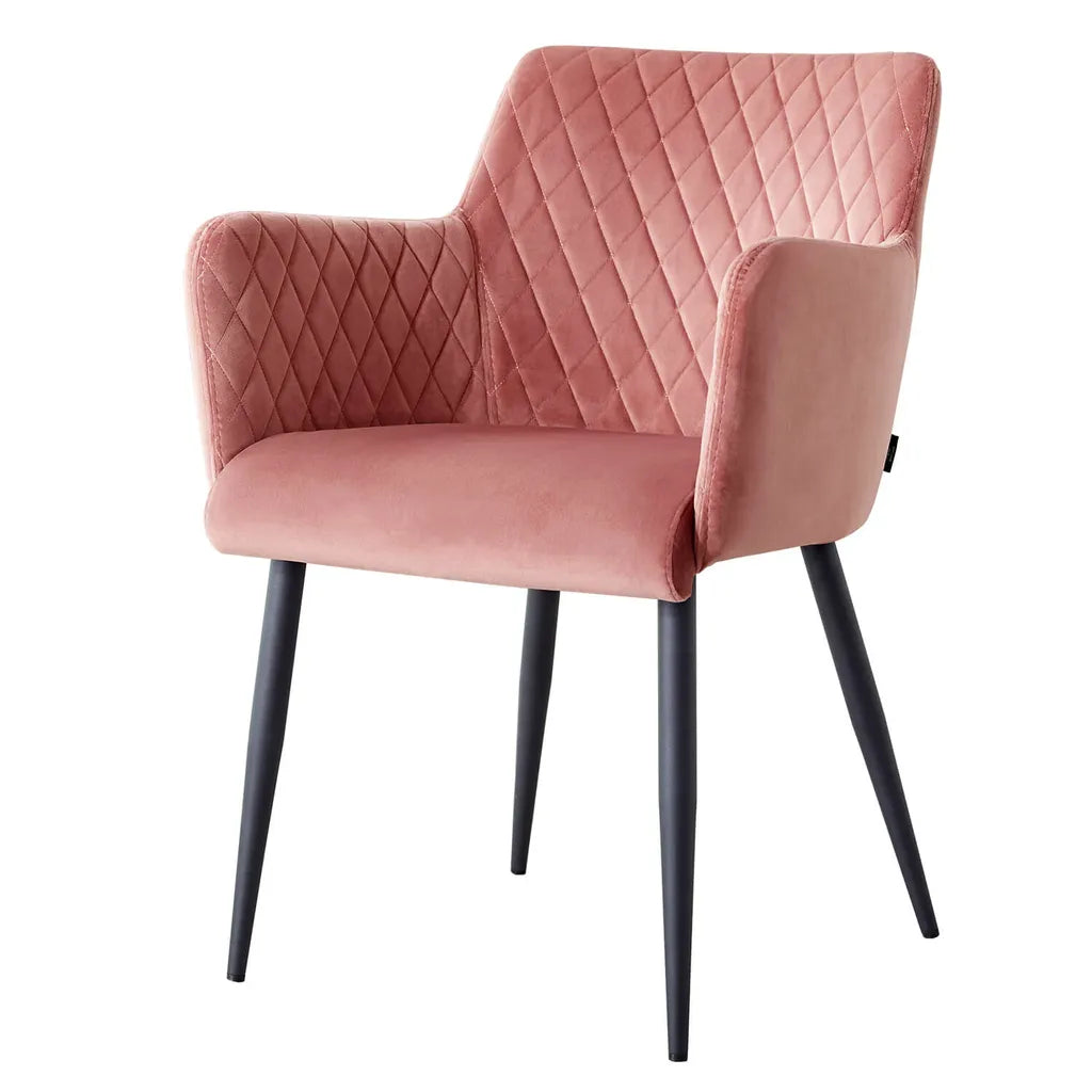  Dami Living Eetkamerstoel Velvet Fluweel Rose - Product Kleur: Velvet Roze