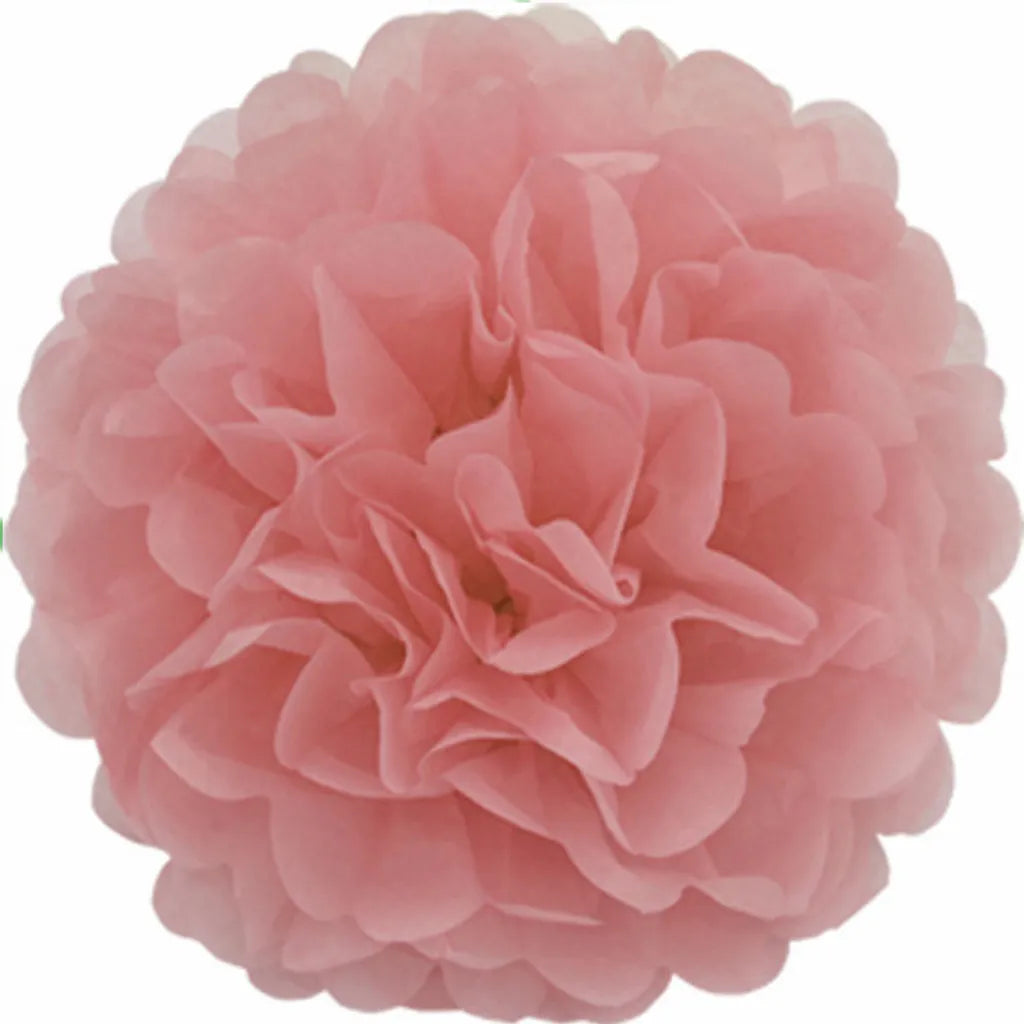  1 Papier Pompon 20cm, Farbauswahl:altrosa 158