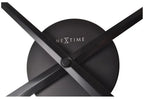  XL NeXtime Wanduhr HANDS Ø 70cm Aluminium Schwarz Quarzuhr Wohnzimmer Uhr