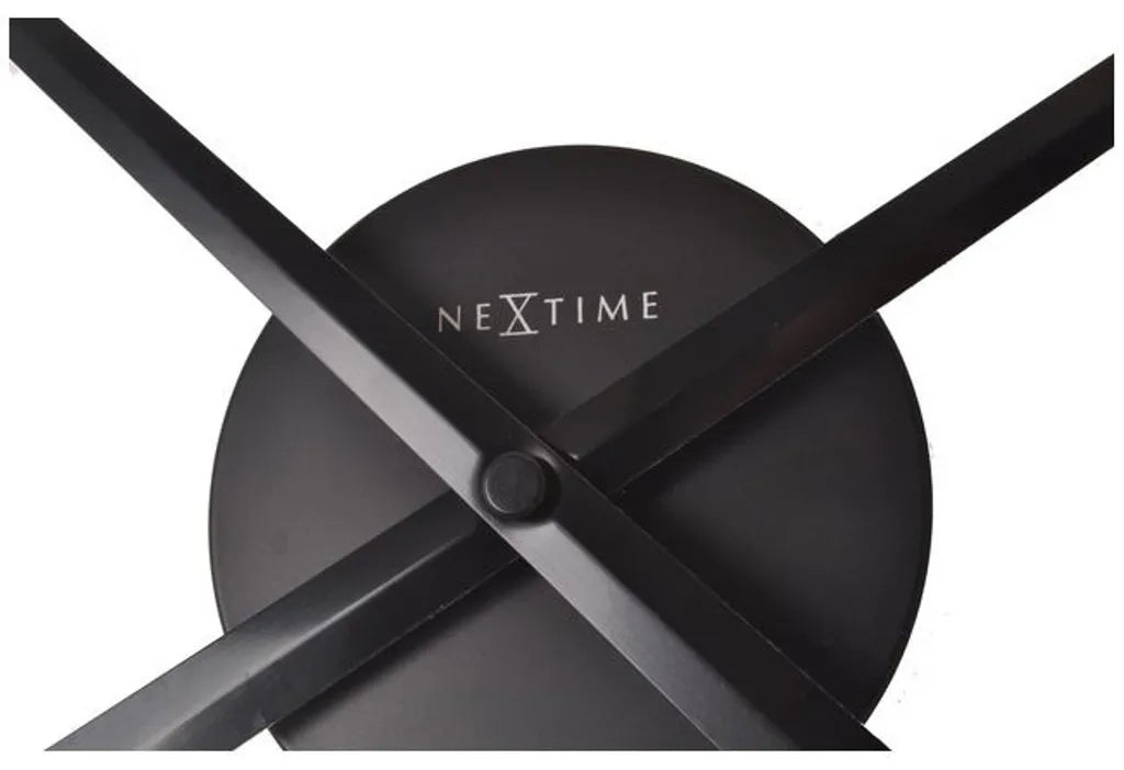  XL NeXtime Wanduhr HANDS Ø 70cm Aluminium Schwarz Quarzuhr Wohnzimmer Uhr