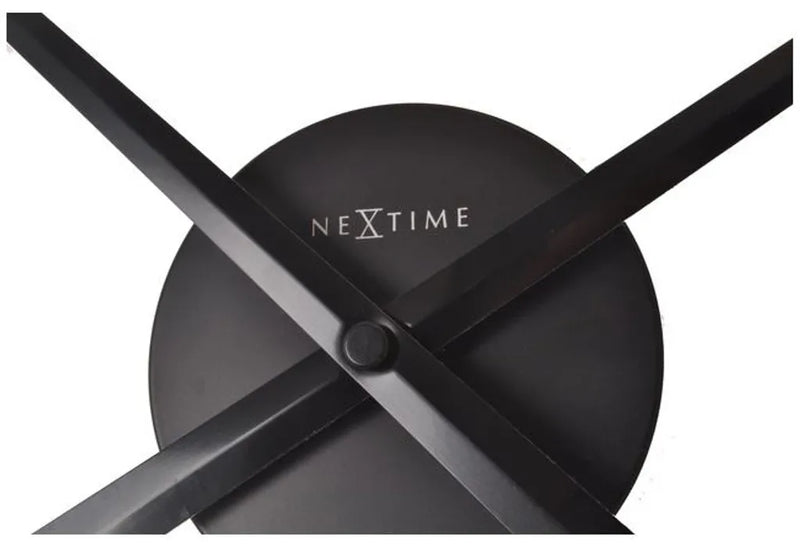  XL NeXtime Wanduhr HANDS Ø 70cm Aluminium Schwarz Quarzuhr Wohnzimmer Uhr